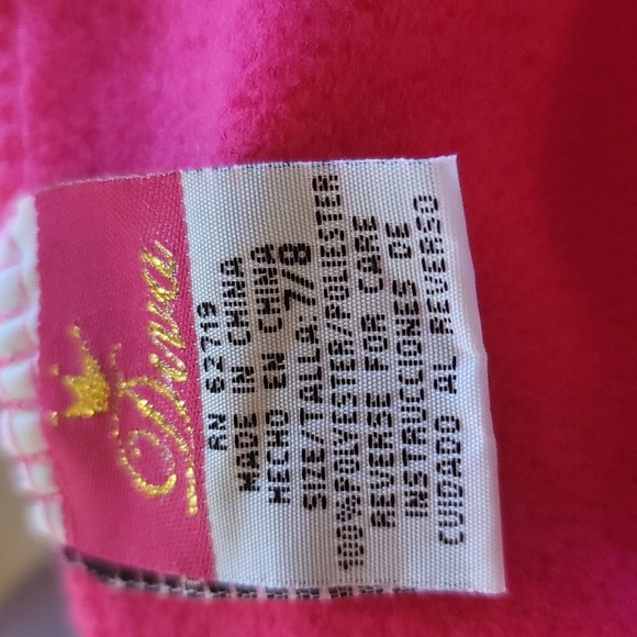 Baby Girl's Angel  Fleece Pink Hoodie 7/8 - Picture 7 of 7